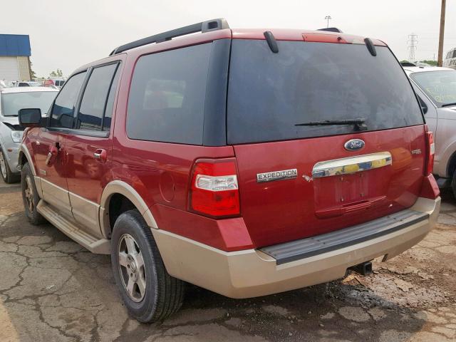 1FMFU17537LA11276 - 2007 FORD EXPEDITION RED photo 3