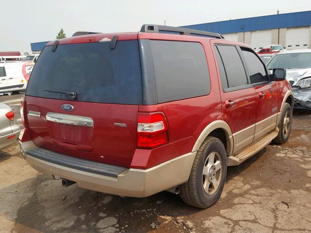 1FMFU17537LA11276 - 2007 FORD EXPEDITION RED photo 4