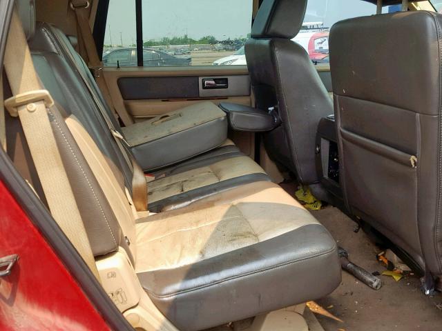 1FMFU17537LA11276 - 2007 FORD EXPEDITION RED photo 6