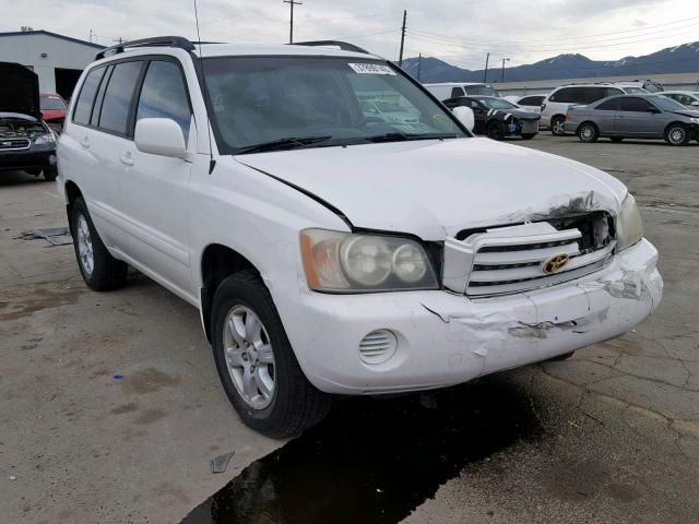 JTEHD21A420013665 - 2002 TOYOTA HIGHLANDER WHITE photo 1