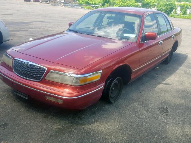 2MELM7469TX606376 - 1996 MERCURY GRAND MARQ RED photo 2