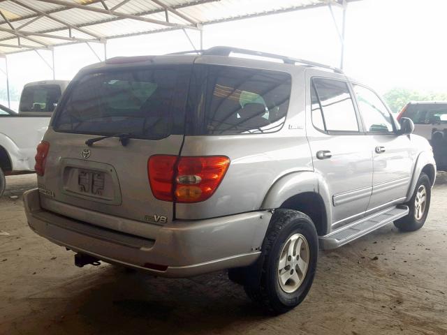 5TDZT38A22S059290 - 2002 TOYOTA SEQUOIA LI SILVER photo 4