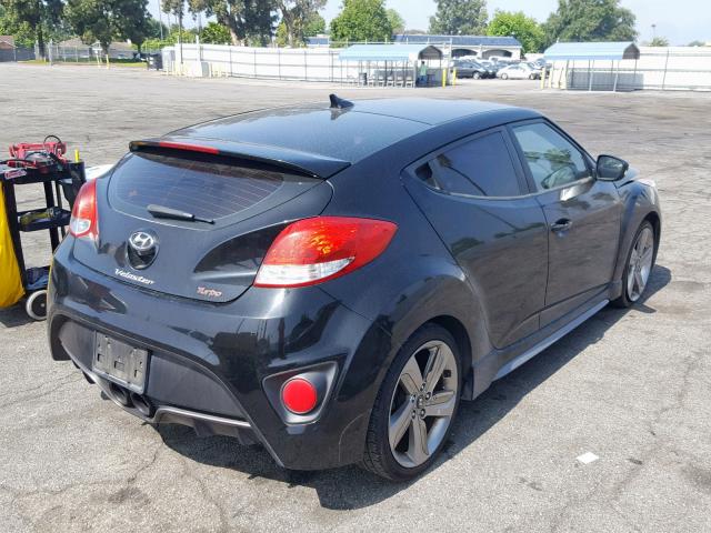 KMHTC6AE3FU231974 - 2015 HYUNDAI VELOSTER T BLACK photo 4