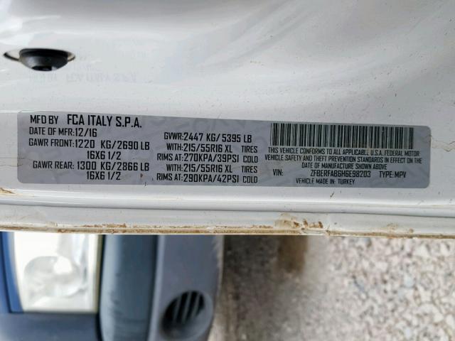 ZFBERFAB6H6E98203 - 2017 RAM PROMASTER 白色 照片 10