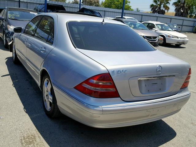 WDBNG75JXYA071724 - 2000 MERCEDES-BENZ S 500 CHARCOAL photo 3