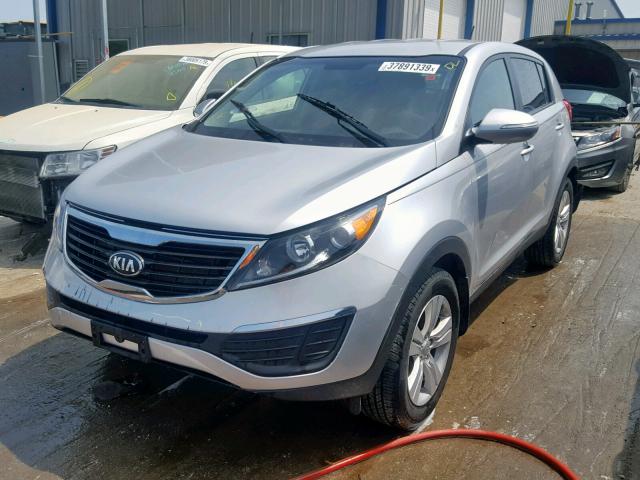 KNDPB3A28D7474284 - 2013 KIA SPORTAGE SILVER photo 2