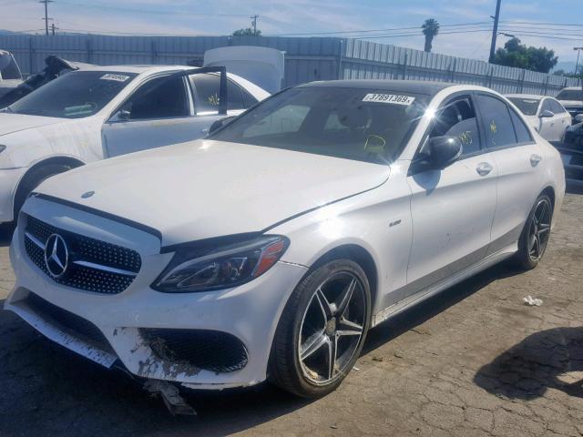 55SWF6EB8GU128633 - 2016 MERCEDES-BENZ C 450 4MAT WHITE photo 2