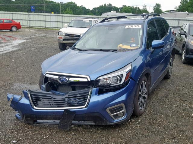 JF2SKASC0KH487612 - 2019 SUBARU FORESTER L BLUE photo 2