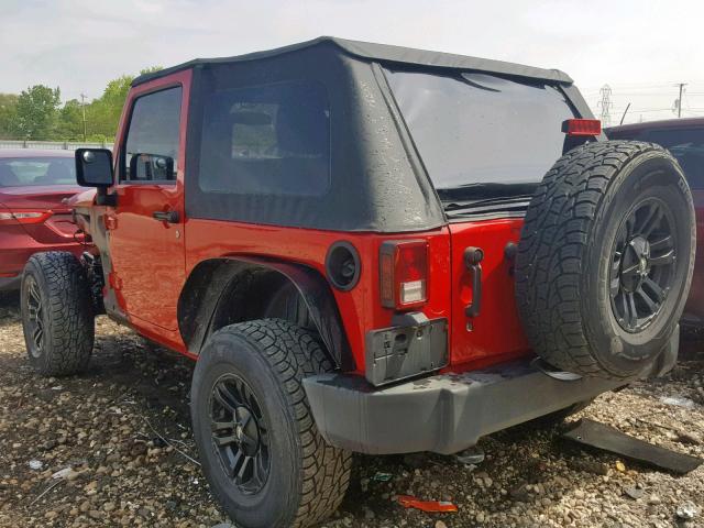 1C4AJWAG1CL175926 - 2012 JEEP WRANGLER S RED photo 3