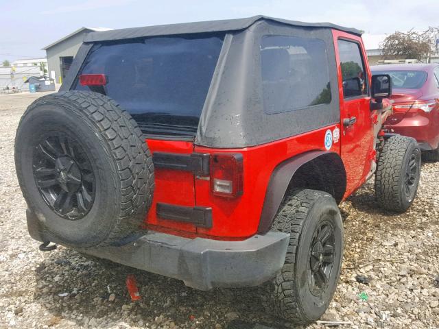 1C4AJWAG1CL175926 - 2012 JEEP WRANGLER S RED photo 4