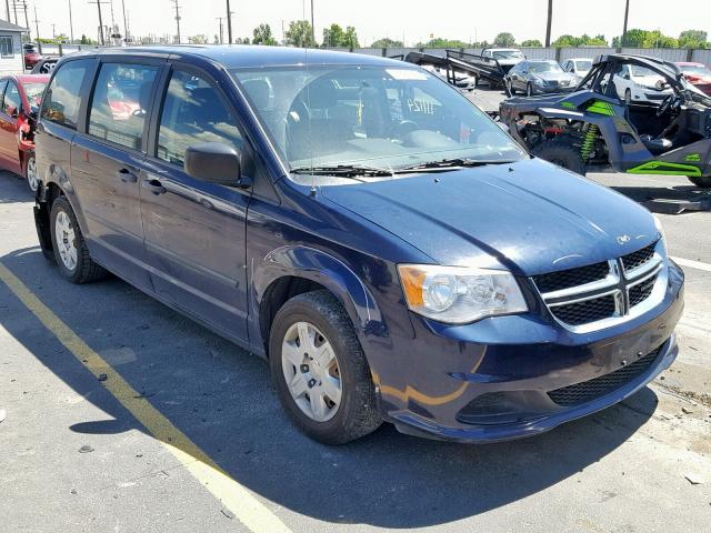 2C4RDGBG3CR302519 - 2012 DODGE GRAND CARA BLUE photo 1