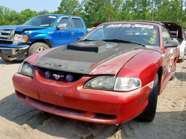 1FALP45T9SF232136 - 1995 FORD MUSTANG GT RED photo 10