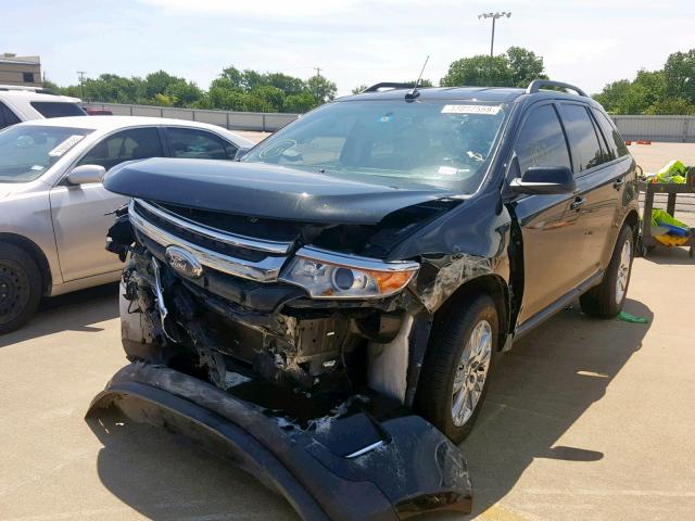 2FMDK3JC3DBC92278 - 2013 FORD EDGE SEL BLACK photo 2