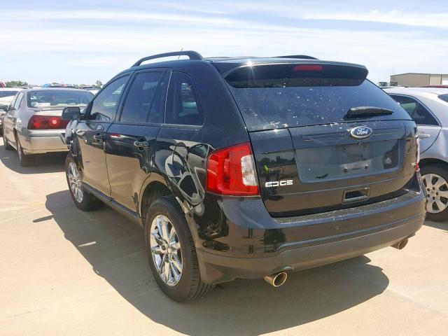 2FMDK3JC3DBC92278 - 2013 FORD EDGE SEL BLACK photo 3