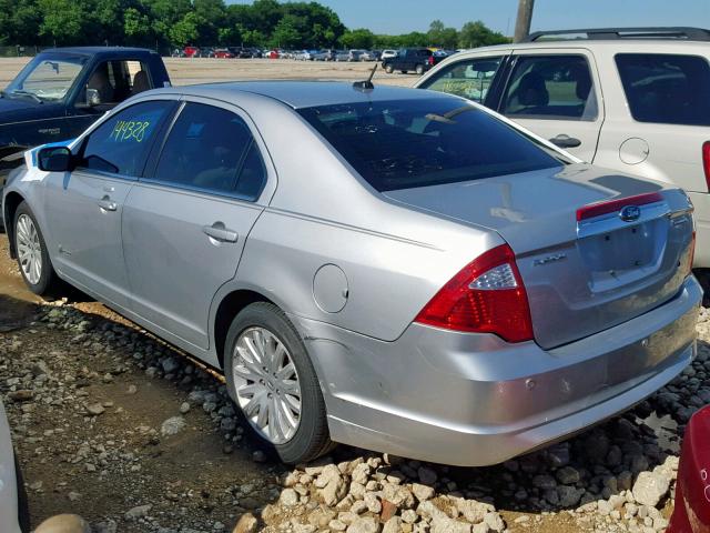 3FADP0L37CR246721 - 2012 FORD FUSION HYB SILVER photo 3