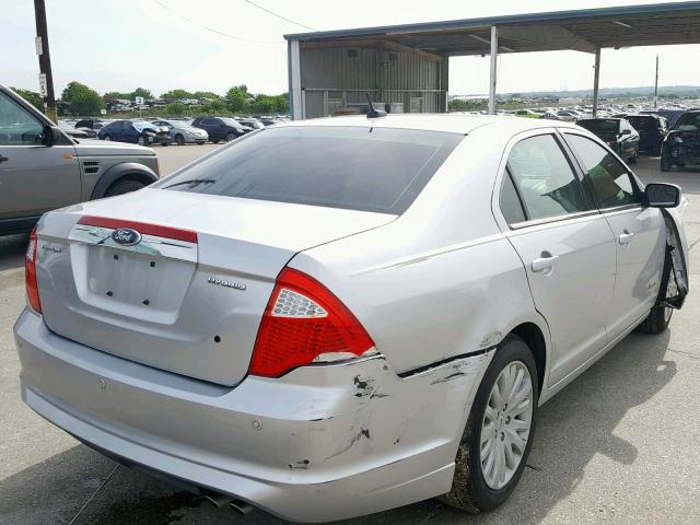 3FADP0L37CR246721 - 2012 FORD FUSION HYB SILVER photo 4