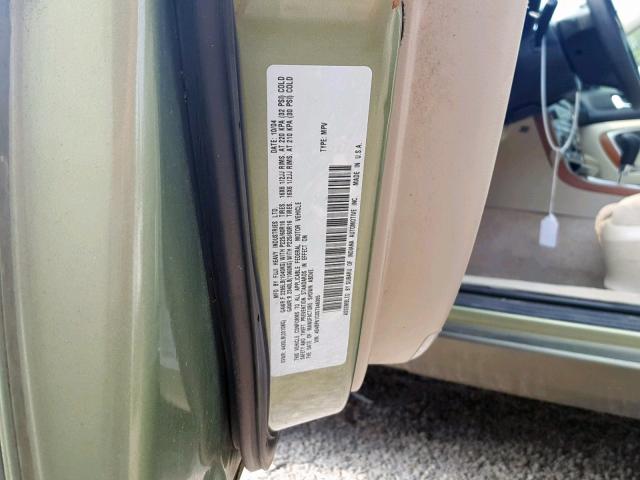 4S4BP61C057346365 - 2005 SUBARU LEGACY OUT GREEN photo 10