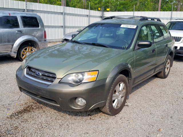 4S4BP61C057346365 - 2005 SUBARU LEGACY OUT GREEN photo 2