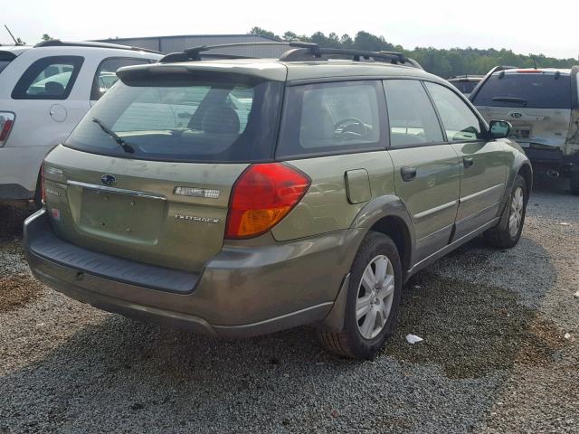 4S4BP61C057346365 - 2005 SUBARU LEGACY OUT GREEN photo 4