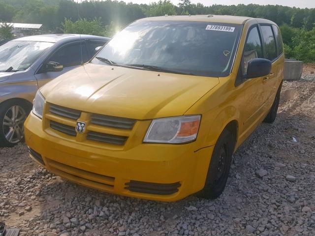 2D4RN4DE3AR263518 - 2010 DODGE GRAND CARA YELLOW photo 2