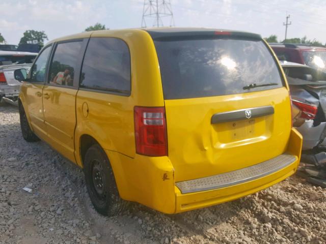 2D4RN4DE3AR263518 - 2010 DODGE GRAND CARA YELLOW photo 3