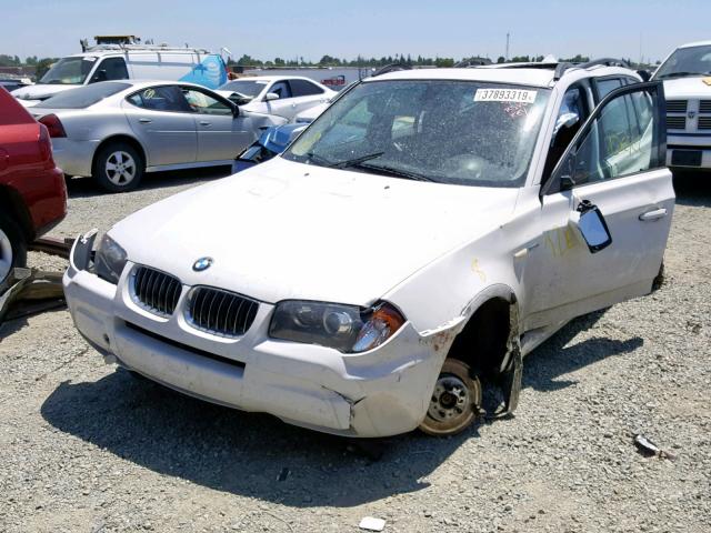 WBXPA93406WD33227 - 2006 BMW X3 3.0I WHITE photo 2