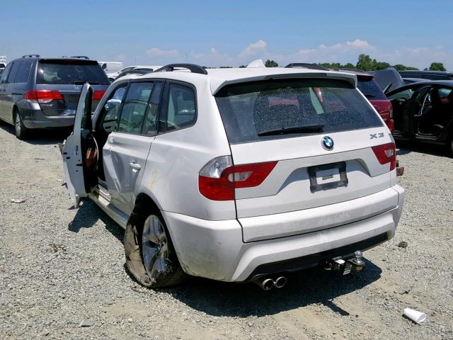 WBXPA93406WD33227 - 2006 BMW X3 3.0I WHITE photo 3