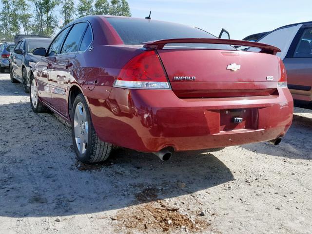 2G1WD58C369253587 - 2006 CHEVROLET IMPALA SUP მუქწითელი ფოტო 3