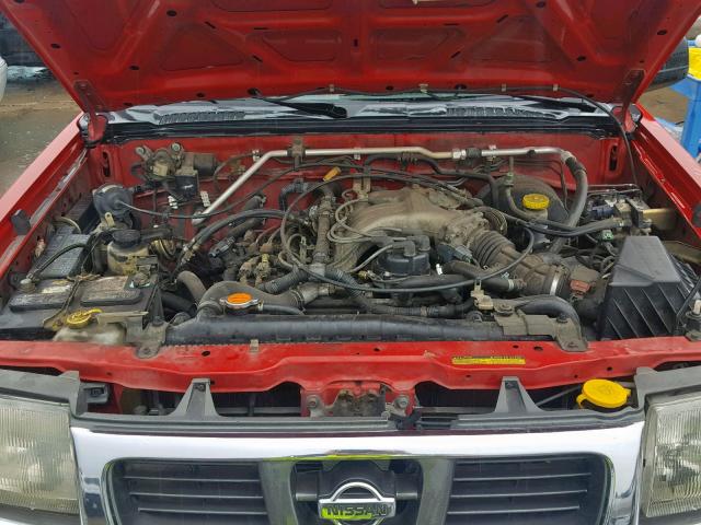 1N6ED27T6YC412498 - 2000 NISSAN FRONTIER C RED photo 7