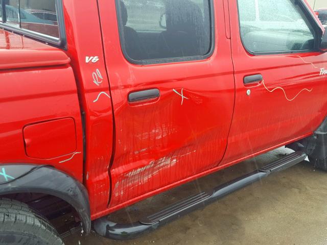 1N6ED27T6YC412498 - 2000 NISSAN FRONTIER C RED photo 9