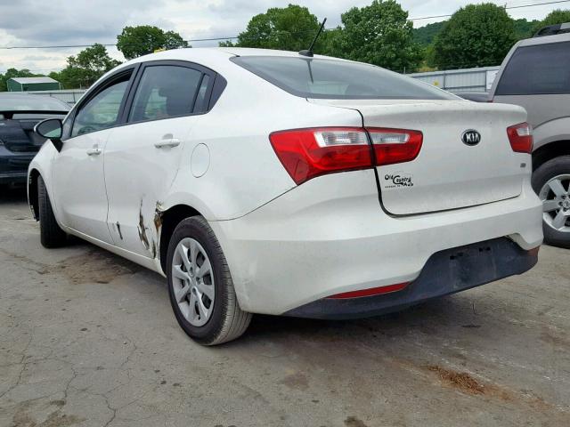 KNADM4A31G6636825 - 2016 KIA RIO LX WHITE photo 3