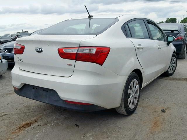 KNADM4A31G6636825 - 2016 KIA RIO LX WHITE photo 4