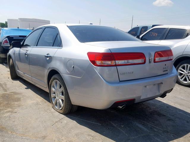 3LNDL2L37BR773556 - 2011 LINCOLN MKZ HYBRID SILVER photo 3