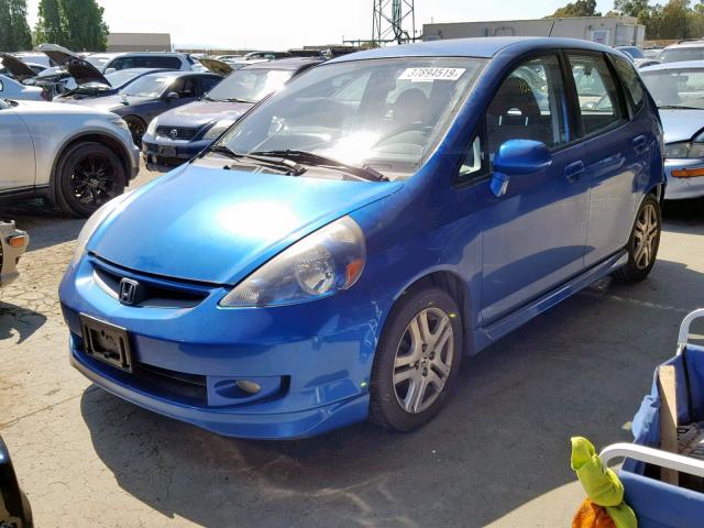 JHMGD37617S048733 - 2007 HONDA FIT S ლურჯი ფოტო 2