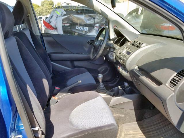 JHMGD37617S048733 - 2007 HONDA FIT S ლურჯი ფოტო 5