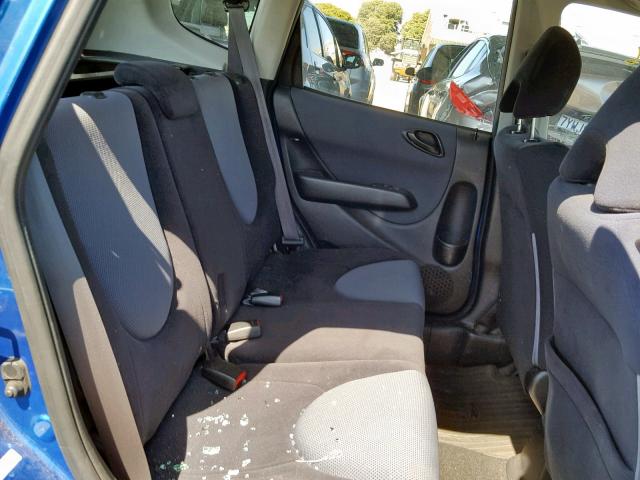 JHMGD37617S048733 - 2007 HONDA FIT S ლურჯი ფოტო 6