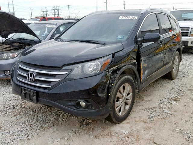 5J6RM3H73CL035806 - 2012 HONDA CR-V EXL BLACK photo 2