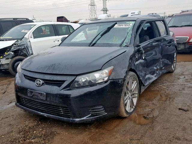 JTKJF5C70C3042933 - 2012 TOYOTA SCION TC BLACK photo 2