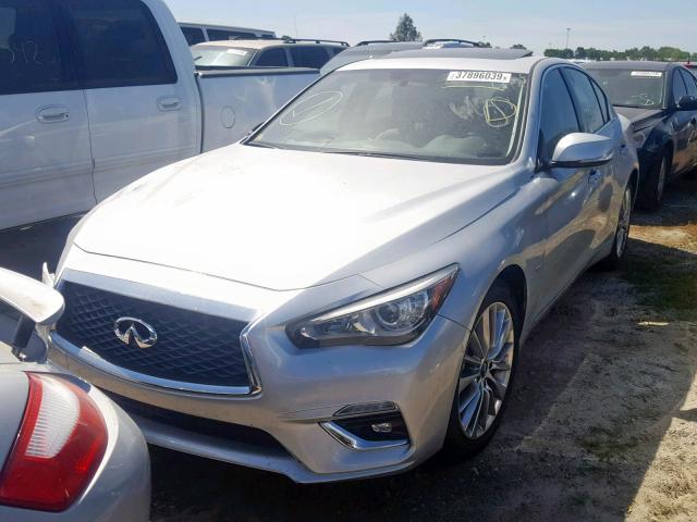 JN1EV7AP2JM361934 - 2018 INFINITI Q50 LUXE SILVER photo 2