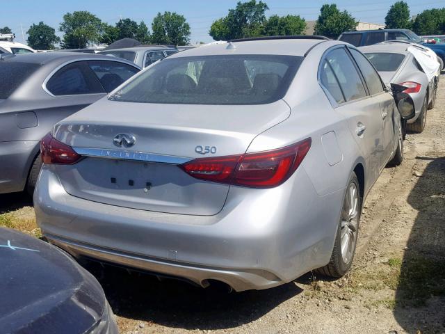 JN1EV7AP2JM361934 - 2018 INFINITI Q50 LUXE SILVER photo 4