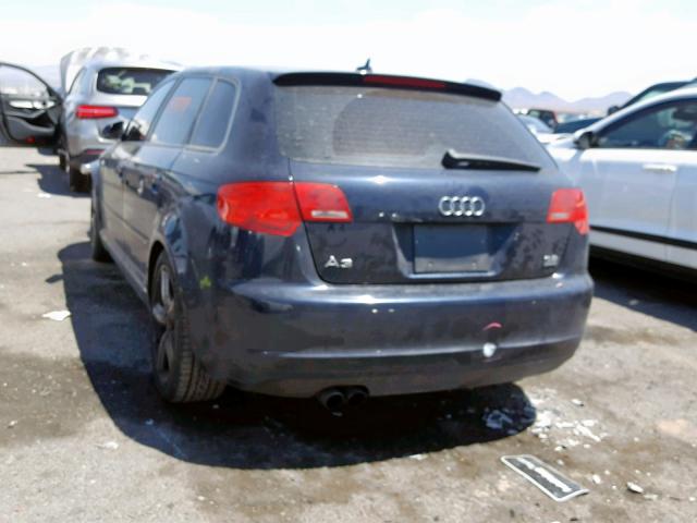 WAUKD98P78A098126 - 2008 AUDI A3 S-LINE BLUE photo 3