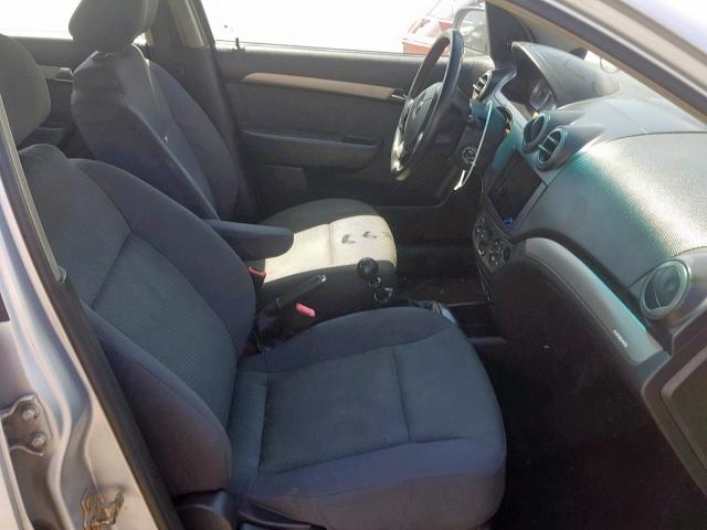 KL1TD56607B061266 - 2007 CHEVROLET AVEO BASE ნაცრისფერი ფოტო 5