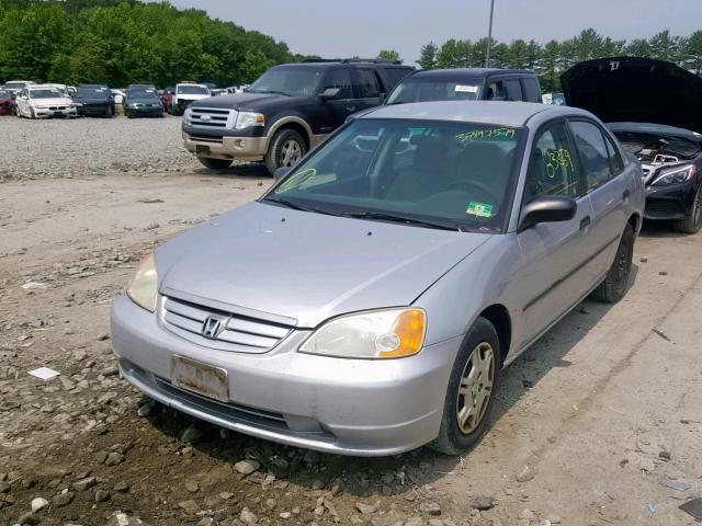 2HGES16162H535162 - 2002 HONDA CIVIC DX SILVER photo 2