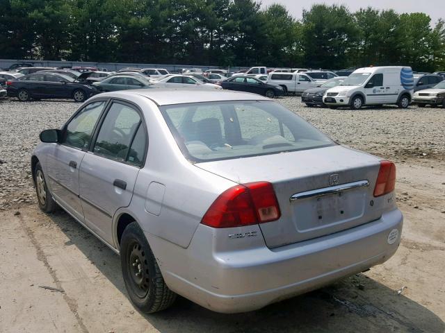 2HGES16162H535162 - 2002 HONDA CIVIC DX SILVER photo 3