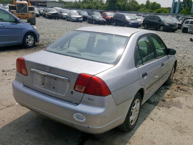 2HGES16162H535162 - 2002 HONDA CIVIC DX SILVER photo 4