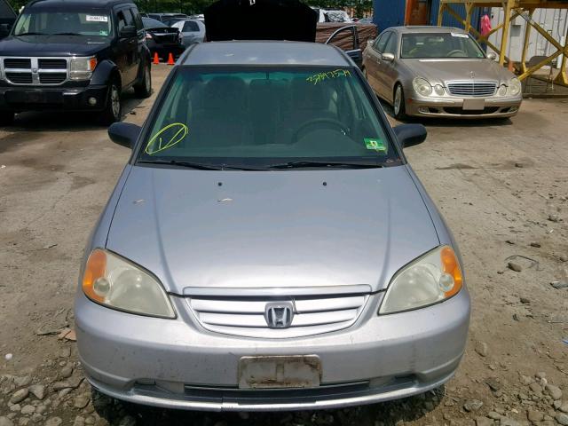 2HGES16162H535162 - 2002 HONDA CIVIC DX SILVER photo 9