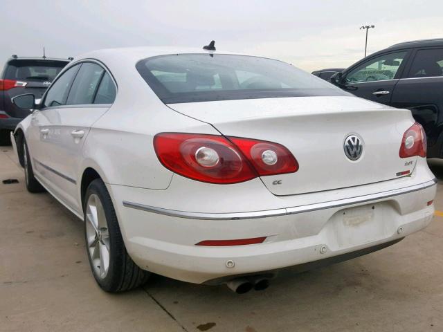 WVWHN7AN7AE533099 - 2010 VOLKSWAGEN CC LUXURY WHITE photo 3