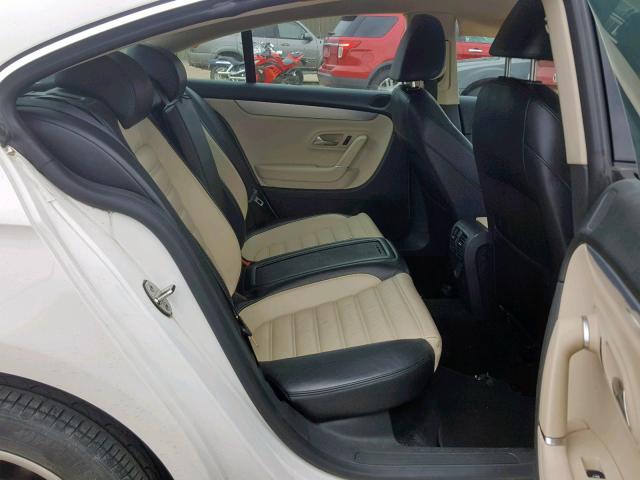 WVWHN7AN7AE533099 - 2010 VOLKSWAGEN CC LUXURY WHITE photo 6