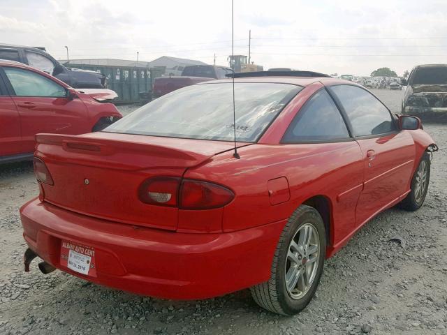 1G1JH12F427420044 - 2002 CHEVROLET CAVALIER L RED photo 4