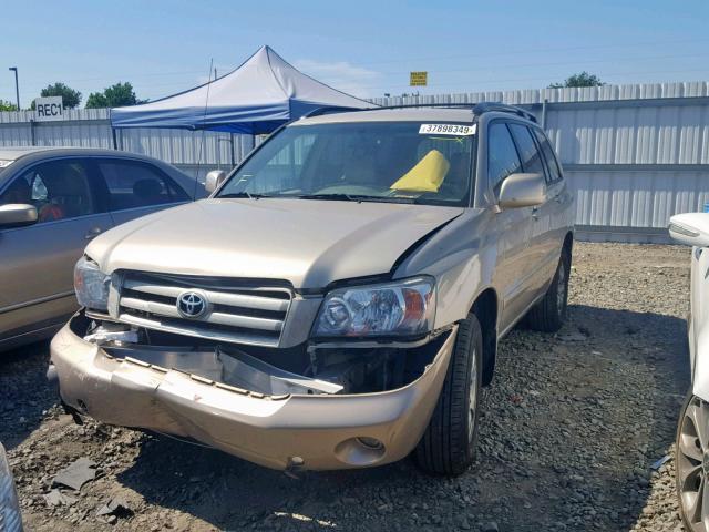 JTEDP21A460123238 - 2006 TOYOTA HIGHLANDER GOLD photo 2